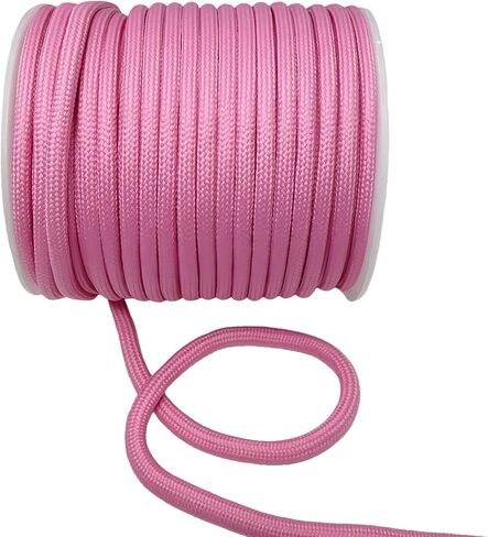 5mm Solid Polyester Rope - 20 Yards Braided Cord for Lanyards, Clothesline, Camping, Plant (1-Black) in Saudi Arabia