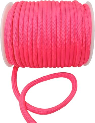 5mm Solid Polyester Rope - 20 Yards Braided Cord for Lanyards, Clothesline, Camping, Plant (1-Black) in Saudi Arabia
