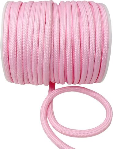 5mm Solid Polyester Rope - 20 Yards Braided Cord for Lanyards, Clothesline, Camping, Plant (1-Black) in Saudi Arabia