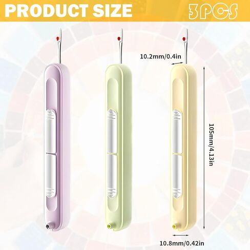 2 في 1 أداة تفكيك الدرزات وأداة تفكيك الدرزات وأداة تفكيك الدرزات للخياطة اليدوية والحياكة والغرز المتقاطعة والتطريز وإزالة الخيوط (3 ألوان) in Kuwait