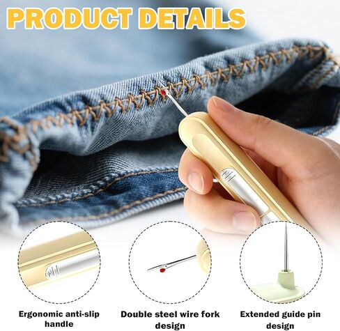 2 في 1 أداة تفكيك الدرزات وأداة تفكيك الدرزات وأداة تفكيك الدرزات للخياطة اليدوية والحياكة والغرز المتقاطعة والتطريز وإزالة الخيوط (3 ألوان) in Kuwait