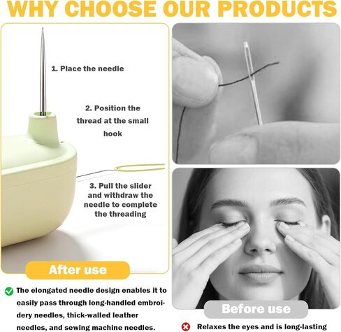 2 في 1 أداة تفكيك الدرزات وأداة تفكيك الدرزات وأداة تفكيك الدرزات للخياطة اليدوية والحياكة والغرز المتقاطعة والتطريز وإزالة الخيوط (3 ألوان) in Kuwait