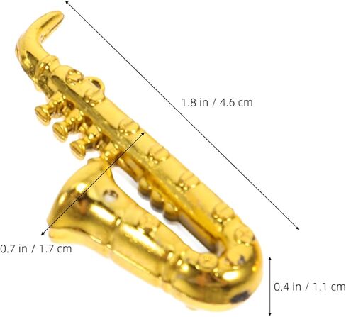 مجموعة الآلات الموسيقية الذهبية الصغيرة، 24 قطعة من زخارف الآلات الموسيقية المصغرة لعيد الميلاد، بيت الدمى، الجيتار، البوق، الترومبون، الساكسفون، ديكور لحفلات شجرة عيد الميلاد، هدايا يدوية الصنع in Kuwait