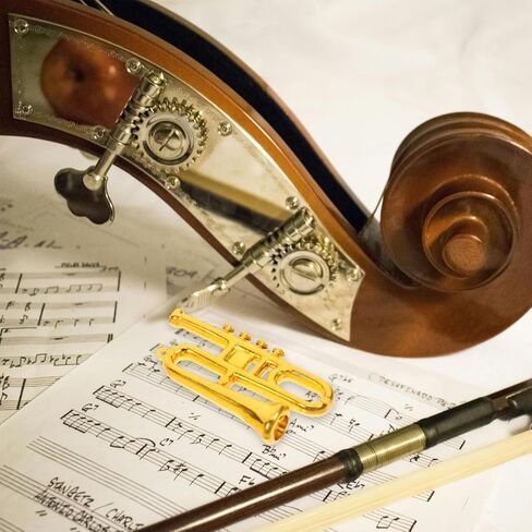 مجموعة الآلات الموسيقية الذهبية الصغيرة، 24 قطعة من زخارف الآلات الموسيقية المصغرة لعيد الميلاد، بيت الدمى، الجيتار، البوق، الترومبون، الساكسفون، ديكور لحفلات شجرة عيد الميلاد، هدايا يدوية الصنع in Kuwait