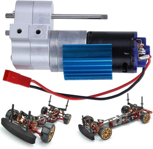 Metal Gearbox Speed Change Gear Box with 370 Brush Motor RC Car Accessory for WPL C14 C24 B14 B24 B16 B36 Remote Control Car in Saudi Arabia