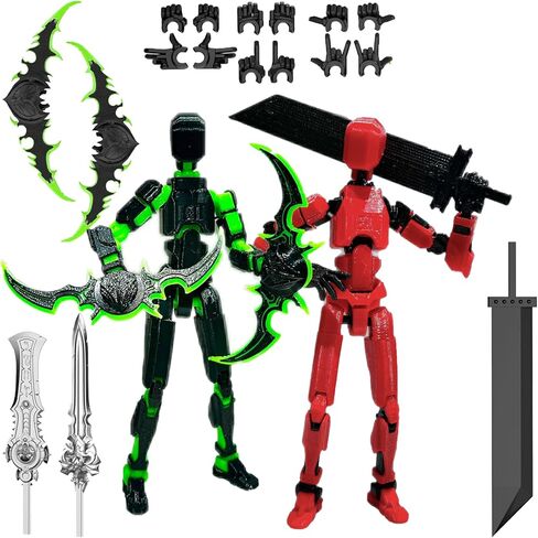 (Assembly Completed) 6 Packs Titan13 Action Figure, Dummy 13 3D Printed Action Figure Toy Gifts for Kids, Robot 13 ActionFigure Full Body Mechanical Doll Christmas Birthday Gift for Boys Girls in Saudi Arabia