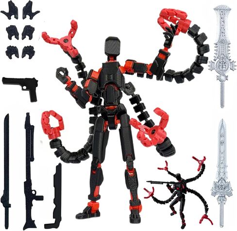 (Assembly Completed) 6 Packs Titan13 Action Figure, Dummy 13 3D Printed Action Figure Toy Gifts for Kids, Robot 13 ActionFigure Full Body Mechanical Doll Christmas Birthday Gift for Boys Girls in Saudi Arabia