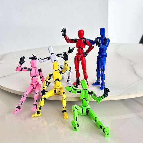 (Assembly Completed) 6 Packs Titan13 Action Figure, Dummy 13 3D Printed Action Figure Toy Gifts for Kids, Robot 13 ActionFigure Full Body Mechanical Doll Christmas Birthday Gift for Boys Girls in Saudi Arabia