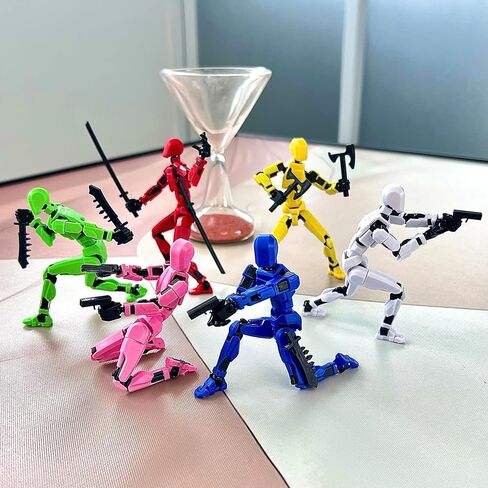 (Assembly Completed) 6 Packs Titan13 Action Figure, Dummy 13 3D Printed Action Figure Toy Gifts for Kids, Robot 13 ActionFigure Full Body Mechanical Doll Christmas Birthday Gift for Boys Girls in Saudi Arabia