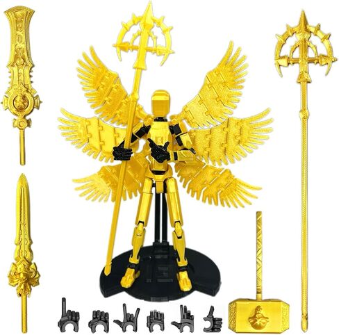 (Assembly Completed) 6 Packs Titan13 Action Figure, Dummy 13 3D Printed Action Figure Toy Gifts for Kids, Robot 13 ActionFigure Full Body Mechanical Doll Christmas Birthday Gift for Boys Girls in Saudi Arabia