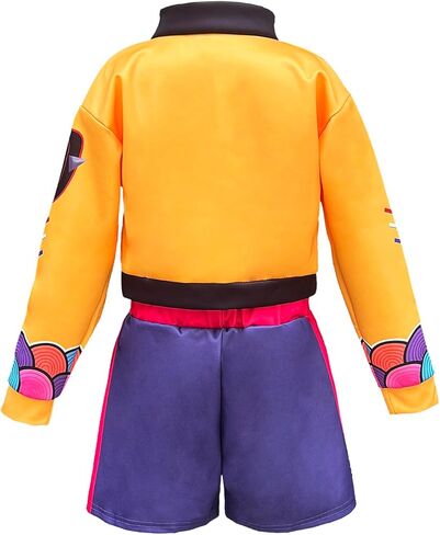Girls Cosplay Costume, 3-13 Years Kids Lining Jacket Shorts 3PCS Uniform Outfits with Wig in Saudi Arabia