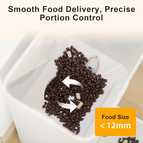 جهاز تغذية تلقائي للقطط مزود بكاميرا، رؤية ليلية بدقة 1080 بكسل عالية الدقة 5G واي فاي جهاز تغذية ذكي للحيوانات الأليفة للقطط والكلاب - التحكم في التطبيق، التغذية في الوقت المناسب، التحكم في الأجزاء، صوت ثنائي الاتجاه، مصدر طاقة مزدوج in Kuwait