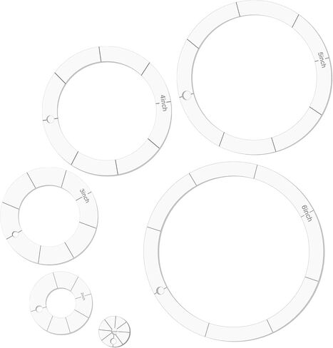 6 Pcs Circle Quilting Templates, Acrylic Stencils for DIY Crafts, Patchwork, Scrapbooking, Circle Templates for Quilting and Crafting in Saudi Arabia