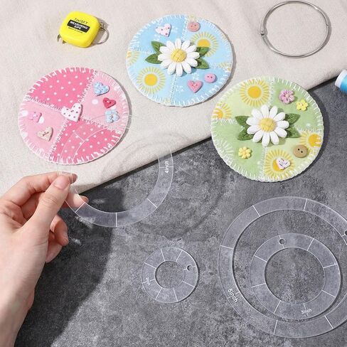 6 Pcs Circle Quilting Templates, Acrylic Stencils for DIY Crafts, Patchwork, Scrapbooking, Circle Templates for Quilting and Crafting in Saudi Arabia