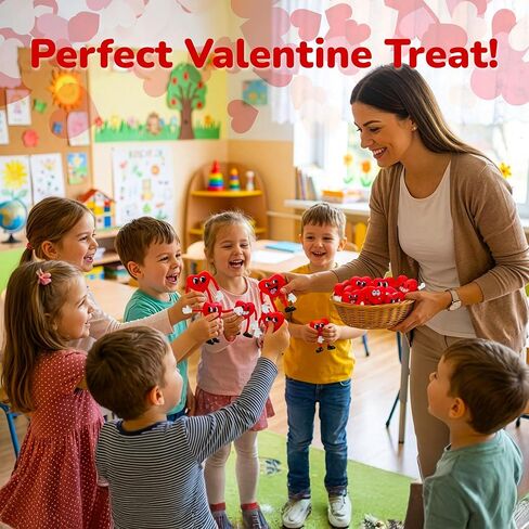 ArtCreativity Heart Bendables - 12 حزمة - ألعاب عيد الحب قابلة للانحناء للأطفال - هدايا حفلات عيد الحب للأولاد والبنات، لعبة تململ لتخفيف التوتر، ألعاب تعليمية للأطفال، حشو حقيبة جودي in Kuwait