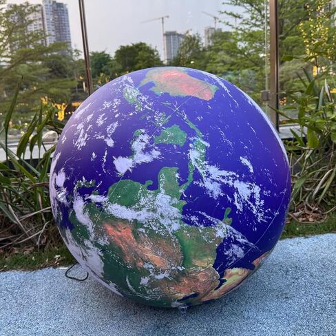 60'' Large Inflatable Globe, Inflatable Earth Planet Balloon for Educational Institution/Planetarium/Store/Club Decoration in Kuwait
