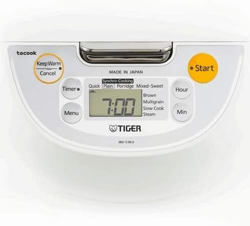 جهاز طبخ الأرز تايجر JBV-S10U ميكوم مع طبق طبخ التاكوك - 5.5 كوب - صنع في اليابان in Saudi Arabia