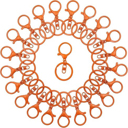 Lobster Claw Clasps for Keychains 24Pcs Metal Large Lobster Claw Clasps Flat Split Key Chain Rings Bag Charm Clip Keychain Clip Hooks for DIY Key Chain Supplies Accessories (Multicolor) in Saudi Arabia