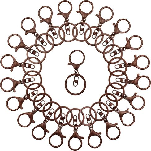 Lobster Claw Clasps for Keychains 24Pcs Metal Large Lobster Claw Clasps Flat Split Key Chain Rings Bag Charm Clip Keychain Clip Hooks for DIY Key Chain Supplies Accessories (Multicolor) in Saudi Arabia