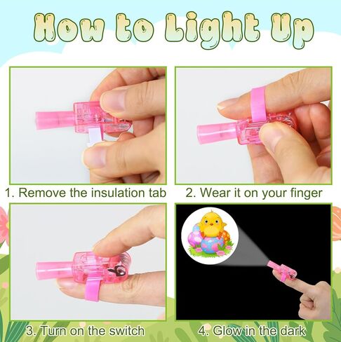 Easter Basket Stuffers Essentials for Teens Kids, 12Pcs Prefilled Easter Eggs with Finger Lights Toys, Easter Egg Fillers for Boys Girls, Classroom Treasure Box, Glow in the Dark Hunt Party Favors in Saudi Arabia