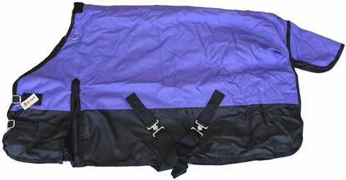 AJ Tack 600D Waterproof Winter Pony Blanket - 300g Heavyweight Turnout with Fleece Collar, Shoulder Gussets & Tail Flap - Purple 52" in Saudi Arabia