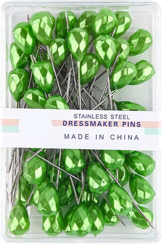 50PCS Colorful Sewing Pin Long Quilting Positioning Dressmaking for Fabric Project Flat Head in Kuwait