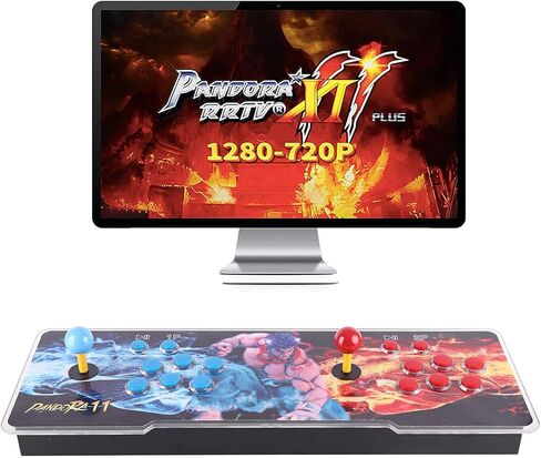 Best brose26800 Classic Arcade Game Machine 2 Players Pandoras Box 11 1280x720 Full HD Video Game Console with Arcade Joystick Support HDMI VGA Output (Black) in Kuwait