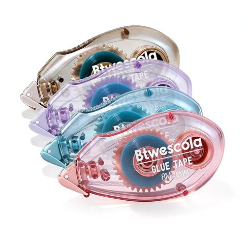 Double Sided Tape Roller - 4 Pack Scrapbook Glue Tape Runner Roller for Scrapbooking,Wrapping, Kids Paper,Crafts Gift Wrap for Schools, Offices(0.31 inch x 26 feet) in Saudi Arabia