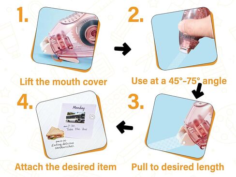 Double Sided Tape Roller - 4 Pack Scrapbook Glue Tape Runner Roller for Scrapbooking,Wrapping, Kids Paper,Crafts Gift Wrap for Schools, Offices(0.31 inch x 26 feet) in Saudi Arabia