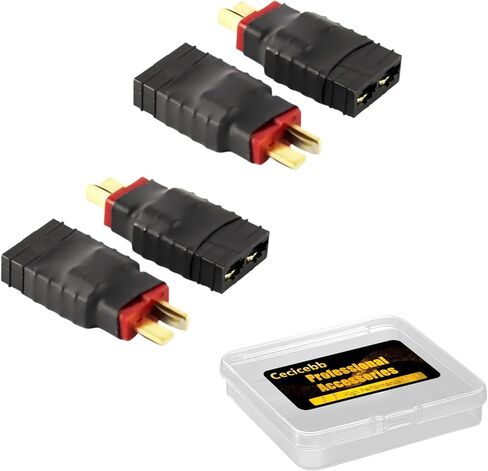4 Pack Male T Plug Connector Adapter Compatible with TRX Wireless Converter for RC Battery Conversion Adapter in Saudi Arabia