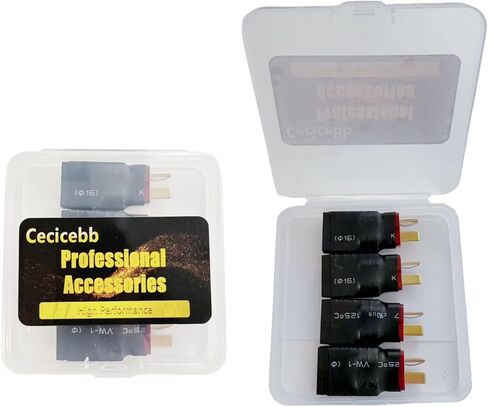 4 Pack Male T Plug Connector Adapter Compatible with TRX Wireless Converter for RC Battery Conversion Adapter in Saudi Arabia