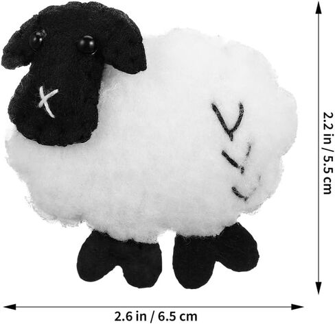 DOITOOL Sheep Keychain 5PCS Wool Felt Sheep Charms Keychains for DIY Crafting Miniature Felt Accessories for Creative Projects Cute Lamb Plush Decorations School Party, Zoo Kids Birthday in Saudi Arabia