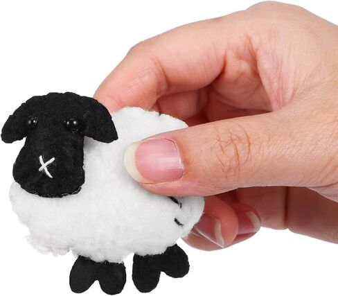 DOITOOL Sheep Keychain 5PCS Wool Felt Sheep Charms Keychains for DIY Crafting Miniature Felt Accessories for Creative Projects Cute Lamb Plush Decorations School Party, Zoo Kids Birthday in Saudi Arabia