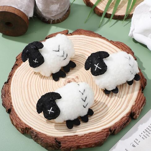 DOITOOL Sheep Keychain 5PCS Wool Felt Sheep Charms Keychains for DIY Crafting Miniature Felt Accessories for Creative Projects Cute Lamb Plush Decorations School Party, Zoo Kids Birthday in Saudi Arabia