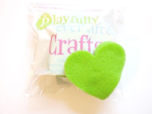 Playfully Ever After 3 Inch 28pc Felt Hearts (Light Green) in Saudi Arabia
