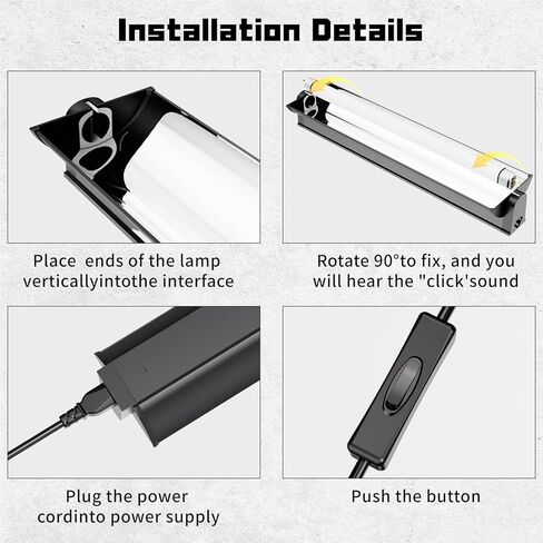 UVB Light for Reptiles, T5 39W 10.0 UVB Reptile Light Fixture, UVB Lamp for Desert & Tropical Reptiles, UVB Light Bar for Bearded Dragons, Lizards, Turtles & Snakes, 34 Inch in Saudi Arabia