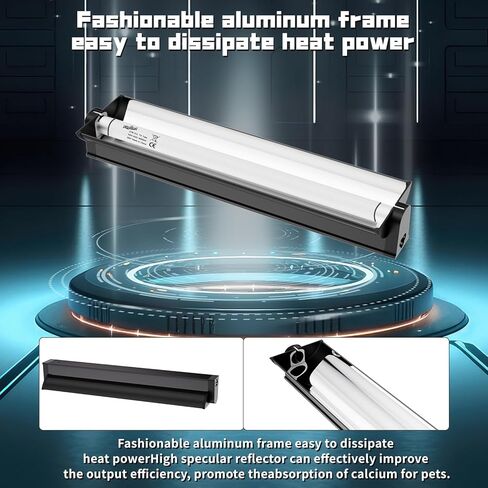 UVB Light for Reptiles, T5 39W 10.0 UVB Reptile Light Fixture, UVB Lamp for Desert & Tropical Reptiles, UVB Light Bar for Bearded Dragons, Lizards, Turtles & Snakes, 34 Inch in Saudi Arabia