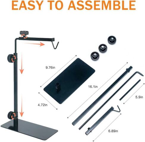 Adjustable 16.6-31 inch Metal Reptile Lamp Stand – Versatile Floor Light Holder for Terrarium Heat Lamps & Dome Shades, Perfect for Glass Reptile Enclosures & Heating Bulbs. in Saudi Arabia