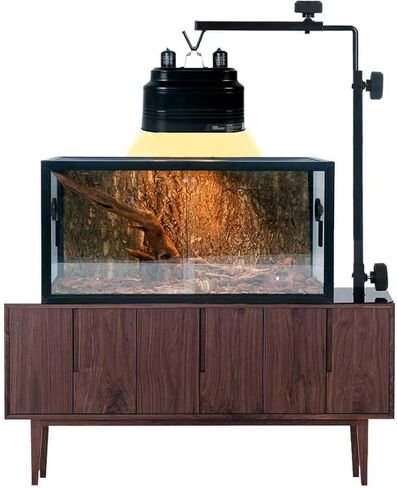 Adjustable 16.6-31 inch Metal Reptile Lamp Stand – Versatile Floor Light Holder for Terrarium Heat Lamps & Dome Shades, Perfect for Glass Reptile Enclosures & Heating Bulbs. in Saudi Arabia