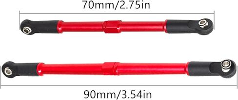 8pcs Metal Push Rod Toe Links Turnbuckle 5319X 5338R Upgrades Part for 1/10 E-Revo 2.0 Revo Summit RC Car (Red) in Saudi Arabia