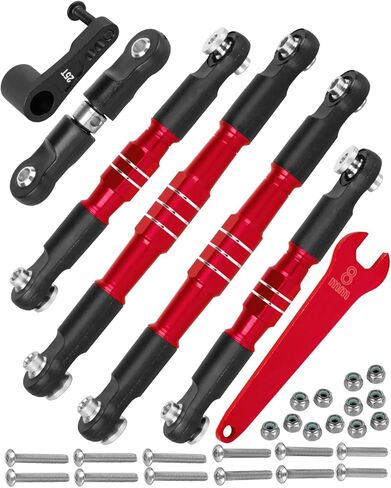 RC 7075 وصلات ربط المقطورات مع جزء ترقيات ذراع مؤازر 25T لـ 1/7 Infraction 6S BLX، Felony 6S BLX، Limitless، 1/8 Typhon 6S BLX، قضيب ربط ربط سبيكة وذراع مؤازرة، أسود in Saudi Arabia