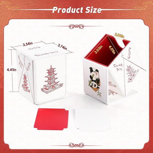 صندوق سطح السفينة Venssu Chinese Takeout مع شاشة القائد، حقيبة MTG Deck تناسب 100 بطاقة مزدوجة الأكمام / 35+ محمل علوي، صندوق تخزين جلدي مزيف مع مقسمين، متوافق مع بطاقات TCG/PTCG in Kuwait