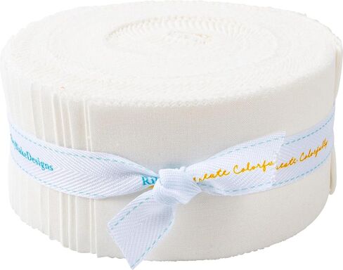 Confetti Cotton Solids Cloud Rolie Polie 40 2.5-inch Strips Jelly Roll Riley Blake RP-120-CLOUD-40 in Saudi Arabia