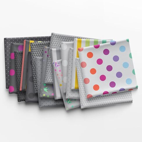 الألوان الحقيقية - الحزمة الثامنة من Graywork Fat (16 قطعة) من Tula Pink for FreeSpirit in Kuwait