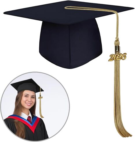 2026 Tassel Graduation with 2026 Gold Charm,Tassels for Graduations Cap, Tassel Suitable for Graduation Hat Decorations, Old Gold Tassels in Saudi Arabia