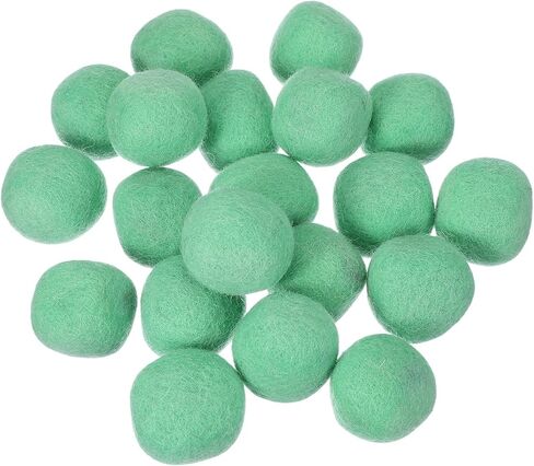 uxcell 20 Pcs Wool Felt Balls Beads, 1.2 Inch Felt Pom Poms for Crafts, Handmade Pompoms Bulk Small Bead for Nursery Handicrafts and DIY Art Decoration, White in Saudi Arabia