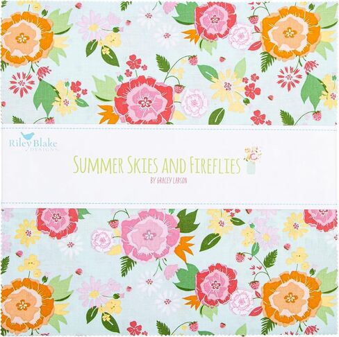 Gracey Larson Summer Skies and Fireflies 42 10-inch Squares Layer Cake Riley Blake 10-16370-42 in Saudi Arabia