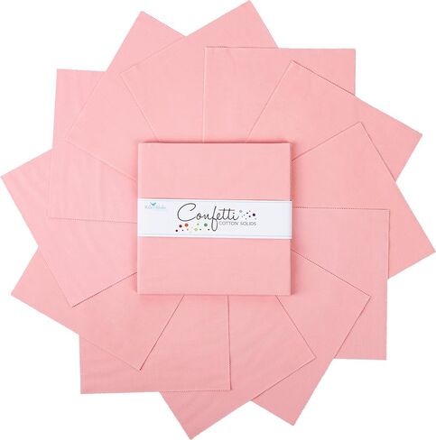 قصاصات قطنية صلبة جميلة باللون الوردي 42 10 بوصة طبقة مربعة كيك رايلي بليك 10-120-PRETTYPINK-42 in Saudi Arabia