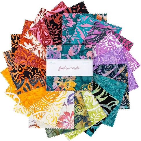 التعبيرات Batiks Garden Fresh 5 "مكدس 42 5 بوصة مربعات ساحرة رايلي بليك 5-23416-42 in Saudi Arabia