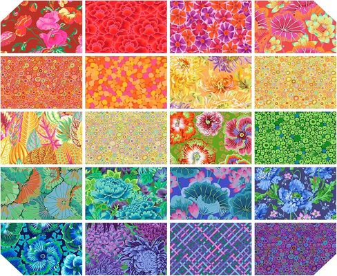 مجموعة السحر الكلاسيكية بلس سبيكتروم مقاس 10 بوصات (42 قطعة) من Kaffe Fassett Collective for FreeSpirit in Kuwait